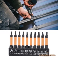 CARAMELOMA 10pcs Triangle Screwdriver Bits Set, S2 Alloy Steel Magnetic Triangle Head Drill Bit, 1/4