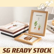 [SG Stock]4R/5R/6R/8R/A4 Wooden Photo Frame Picture Frame Wood White Black Simple Picture Frame Vale