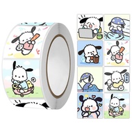 Cute Stickers Emoji 1500 Pacha Dog Roll Sanrio Girl Heart Creative Handbook Material Decorative Seal
