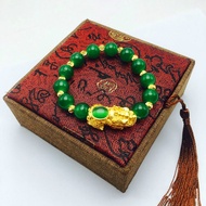 Authentic Jade Beads Unisex Brave Troops Gift Bangle Chain
