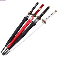 Kurosaki Ichigo Katana Umbrella Long UV Blocking Black Parasol Anime Bleach Aizen Sousuke Samurai Sw