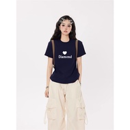 Odal Collar Women's Short-Sleeved T-Shirt Simple And Elegant Design Easy To Wear