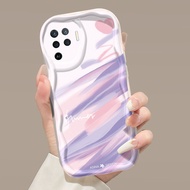 Casing Hp OPPO A94 F19 Pro Reno 5F Reno 5 Lite Reno5 F Reno5 Lite Case Casing Cute Heart Colored Pattern Softcase Side Wave Border Phone Protection Case