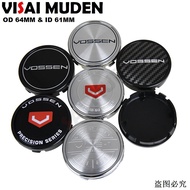 4PCS OD 64MM / ID 61MM Wheel Centre Cap VOSSEN Logo Emblem Rim Cover Wheel Hub Cap