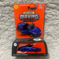 Matchbox Moving Parts 2024 Porsche 718 Spyder RS biru