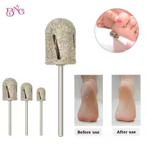 BNG Diamond Drill Bit 3/32" Rotary Burr Foot Cuticle Clean Manicure Pedicure Tools Drill Accessories