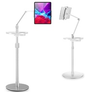 KSW KINGDO Tablet Floor Stand,Adjustable Height Swivel Tablet Holder Mount with Heavy Duty Stable Ba