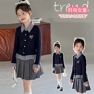 Girls Preppy Style Suit Spring Autumn Style 2025 Children jk Clothes Fashionable Big Girls Autumn Cl