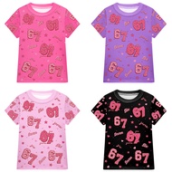 3339 Kids Steal a Brainrot 67 Printed Short Sleeves T-Shirt