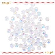 COUPL Glass Beads, 10MM Round Round Crystal Glass Beads, DIY Jewelry Making Faceted Crystal AB Iride