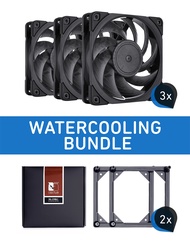 Bundle: 3X NF-A12x25 PWM chromax.Black.swap, Premium Quiet Fan, 4-Pin (120mm, Brown) + 2X NA-SFMA1,