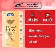 [Hộp 10 cái] Bao cao su OLO 0.01 Đồng Hồ Vàng - Kéo dài thời gian