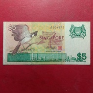 uang kertas Singapura 5 dollar seri burung