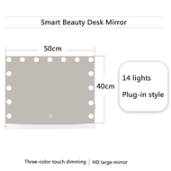 Smart LED Mirror Luminous Lighting Mirror Desktop 3-colors Light Lighting Mirror Bedroom Dressing Mi