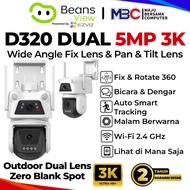 Beans View D320 Dual Lens 10MP 3K 5+5MP Outdoor Rotate 360 by EZVIZ - Smart CCTV Wifi Wireless Camer