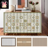 BLcuteDesign  Retro Langsir Kabinet Dapur Self-adhesive Kitchen Cabinet Curtain Eid