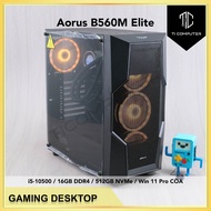 AERO VII GAMING Gigabyte Aorus B560M Intel i5-10500 16GB RAM 512GB NVMe SSD Win 11 Pro Refurbished D