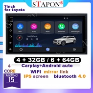 STAPON 6+64G 4+32G 7inch for Toyota android15 carplay android auto 2din car android HEADUNIT android