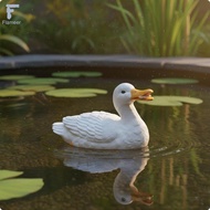 Flameer Buoyant Resin Duck Authentic Texture Buoyant Duck for Garden, Aquarium