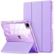INFILAND Compatible with iPad Pro 12.9 Case 2022/2021(6th/5th Gen), [Crystal Clear Both Back & Frame