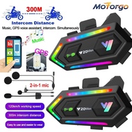Y20 MAX Motorcycle Helmet Bluetooth Headset Intercom - V5.3 with Mixing, IPX6 Waterproof, RGB Colorf