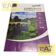 A4 Size QUAFF Photo Sticker Paper 135gsm / 90gsm