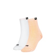 PUMA Women Mesh Short Sock - Stokin Jaring Pendek Wanita (2pcs) - Soft Cotton Arch Support Stability