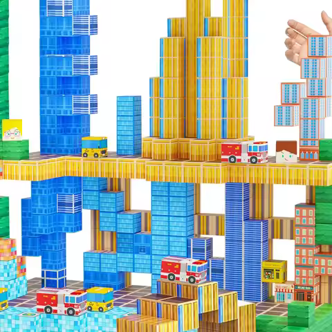 Magnetic Block Set, Building Cube Games, Magnetic Tile Building Block Toys, Stacking Magnets for Kid