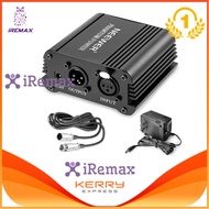 iremax Mini 1-Channel 48V Phantom Power Supply with Power Adapter for Condenser Microphone US Plug