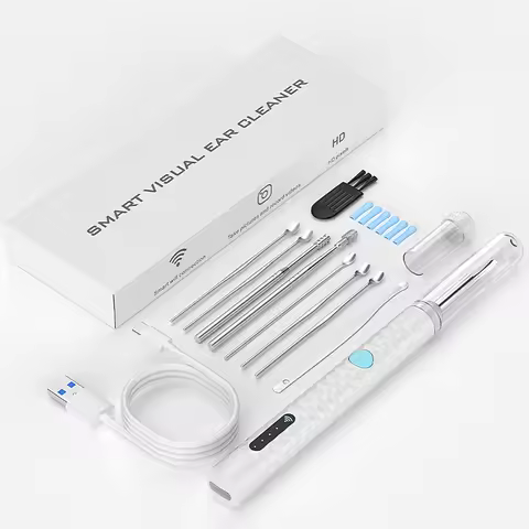 Wireless Visual Ear Scope 4.2MM 1080P HD Camera for iOS/Android WiFi Otoscope Ear Picker with Ear Wa