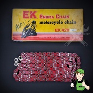 EK Chain Japanese Quality Motorcycle Red 126 Links 428