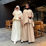 Willow Set Skirt 2in1 Semi Batwing Balloon Busui Friendly Soft Jeans Skirt A-Line Umbrella by Diarle