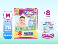 Tã Quần Bobby Trà Xanh M74/L68/XL62/XXL56/M60/L54/XL54