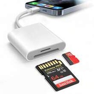 1pc SD Card Reader Adapter, 2-In-1 Dual Slot For SD & TF Card, Portable Card Reader Compatible With 