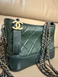 Chanel mini Gabrielle 手袋 深綠色 full set with box