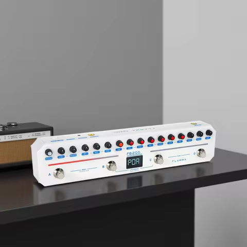 FLAMMA FB200 Intelligent Bass Multi-Effects Pedal with 40 Presets 10 AMP Models 10 CAB Simulations 9