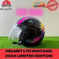 LTD HELMET LTD BINTANG 2024(FREE VISOR PURPLE FV-21)LTD LIMITED EDITION LTD SPORT LTD BINTANG HITAM UNGU 14 BINTANG LTD