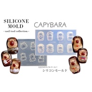 CAPYBARA Giant mouse CAPYBARA silicone mold nail decoration uv gel nail charm key cap dipping powder