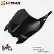 LYNNCHI Motorcycle CRF110 Front Number Plate PP Plastic Fender Mudguard Cover For CRF 110 2013 Dirt 
