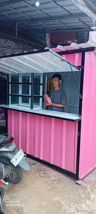 gerobak booth kontainer roda rombong pameran