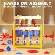 STEM/STEAM - 引擎模型拼裝 科學實驗 機械類啟蒙科技STEM（黃色）[平行進口]