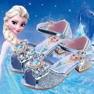 Girls Sandals Frozen Elsa Princess Kids Crystal High Heel Catwalk Show