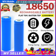 18650 Battery 3.7V Bateri Boleh Cas Semula Rechargeable 18650 Lithium Battery 20000mAh  Flat Top Button Top 可充电电池