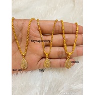 MATA 24k gold plated oval eye necklace 24k color/