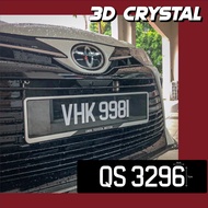 Crystal Car Number Plate Plat Nombor Kristal Kereta Ready Stock