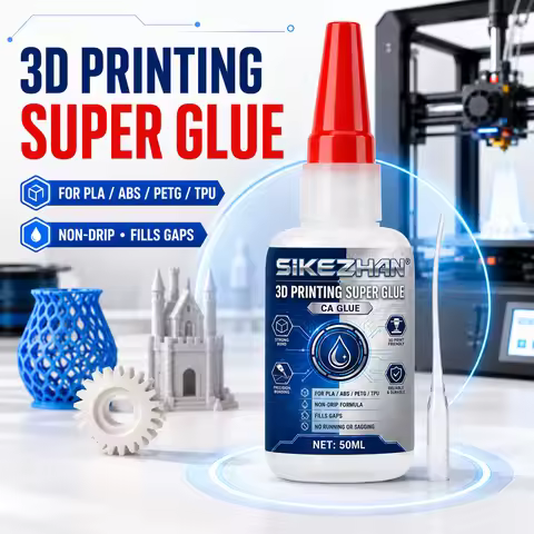 50ml 3D Printing Super Glue Gel CA Instant Adhesive PLA ABS PETG TPU Non Drip No Run Gap Filling Hea