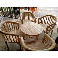 Invoive Kursi Teras Tamu Betawi Bahan Kayu Jati Mentah atau Belum Warna Kursi 4 Meja 1 Harga Belum O