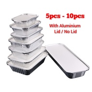2-10pcs Aluminium Foil Tray Kitchenware Cooking Utensils Oven Tray Baking Aluminium Tray With Lid Fo