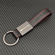 New Luxury Leather Car Keychain Logo Keyring For Mercedes Benz AMG W206 W204 W205 W212 W213 W221 W22