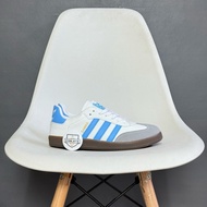 Adidas samba wanita white blue